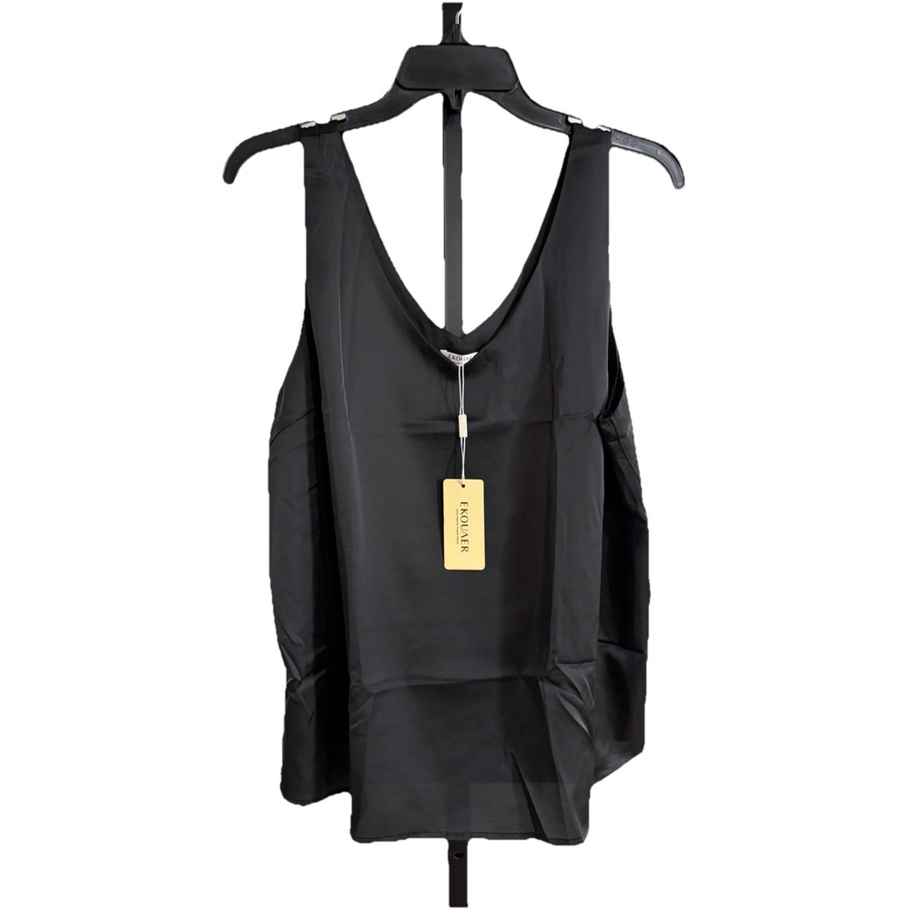 ekouaer womens blosue shirt top camisole BLACK LARGE BRAND NEW A12‎